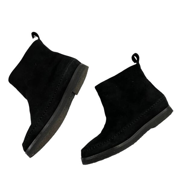 Jenni Kanye Suede Shearling Moc Boot Black 6 - Picture 8 of 11